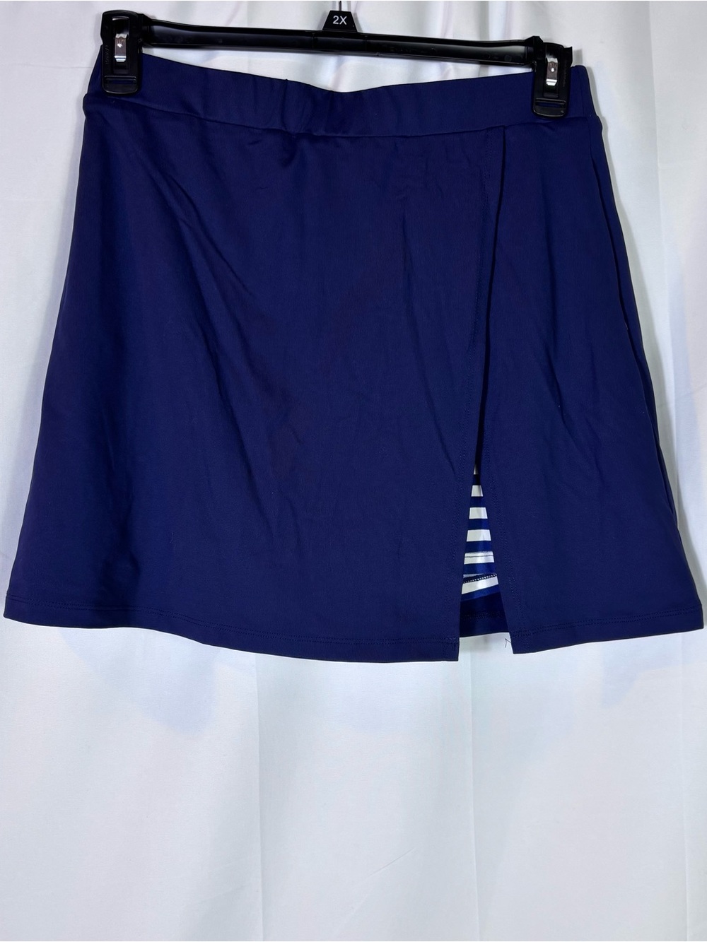 J McLaughlin Navy Faux Wrap Skort M Tennis Golf Coastal Preppy Resort Athletic